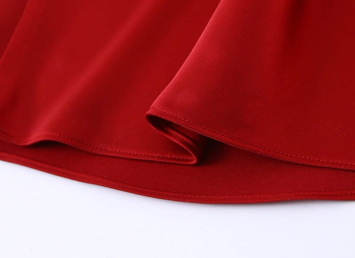 Women Halter Red Satin Maxi Dress Backless Evening Party Sleeveless Long Dresses