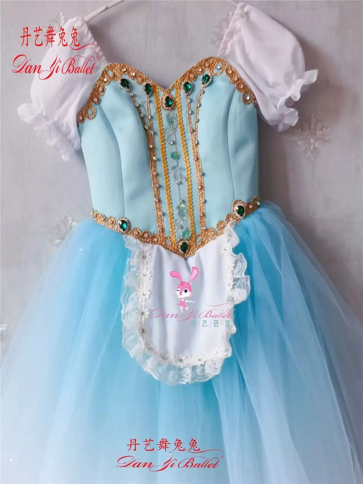 Bambini adulti balletto professionale bella addormentata gonna blu a forma di campana soffice gonna di garza vestito dal tutu vestito da competizione perfor