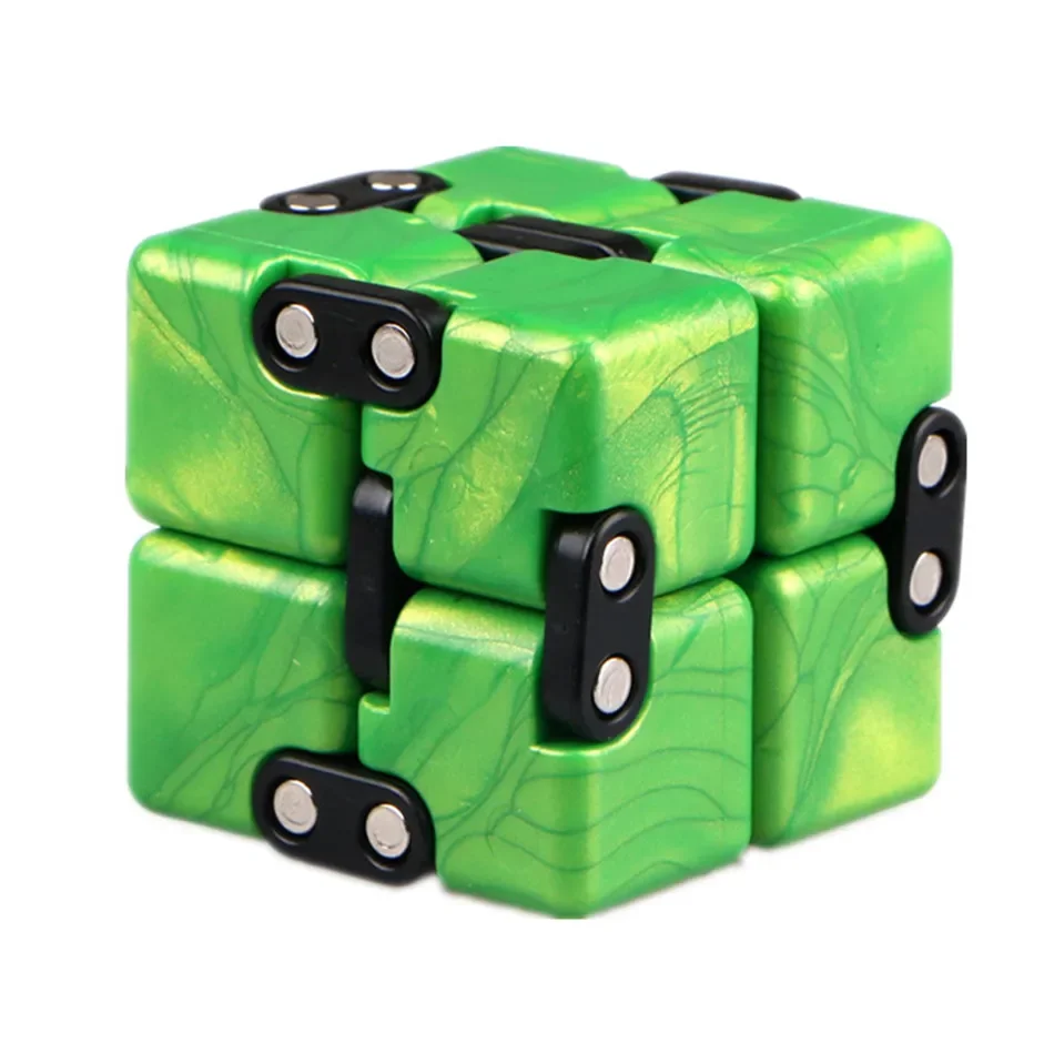 Qiyi 2x2 cubo louco infinito magia cubo infinito relaxar aliviar a pressão 2 camadas cubo brinquedo de ponta do dedo para crianças presente
