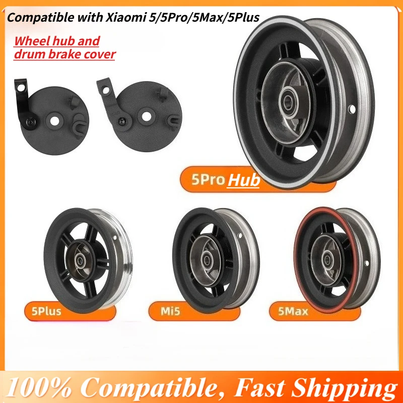 

Original Style Wheel Hub & Drum Brake Cover for Xiaomi 5/5Pro/5Max/5Plus, Perfect Fit Replacement Parts Set