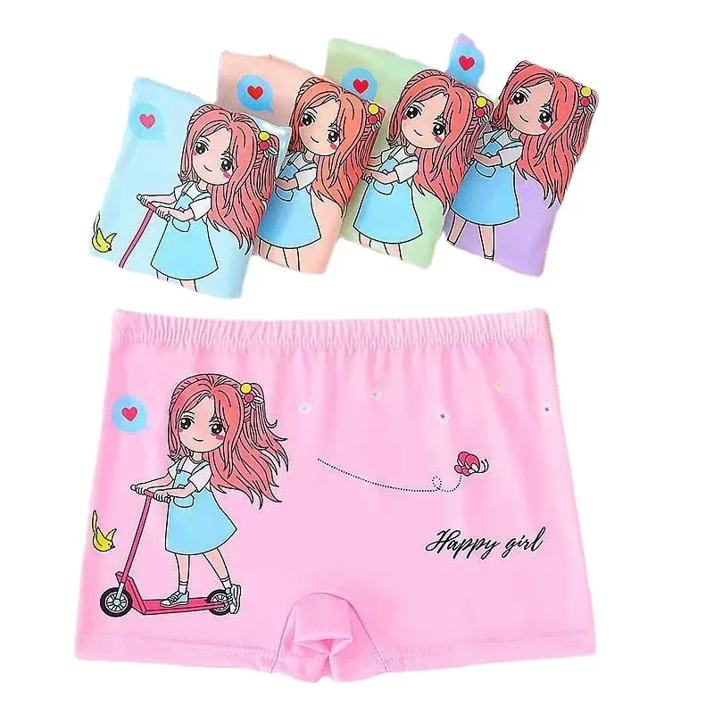 3pcs /Lot cartoon Design Underpants Briefs baby Girls boxer Panties Cotton Soft Breathable Underwear for 2-12 years Girl