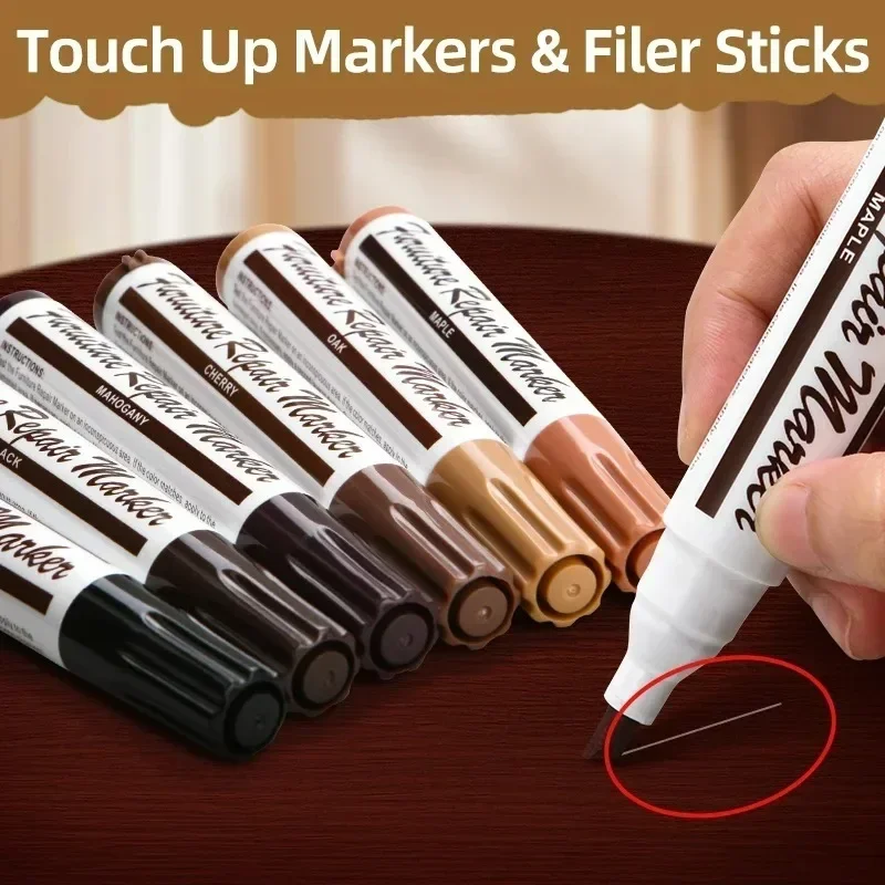 Touch-up Markers Pen Furniture Wood Scratch Repair Pen Floors Tables Grain Paint Pen Desks Stains Scratches Remover Repair Tool