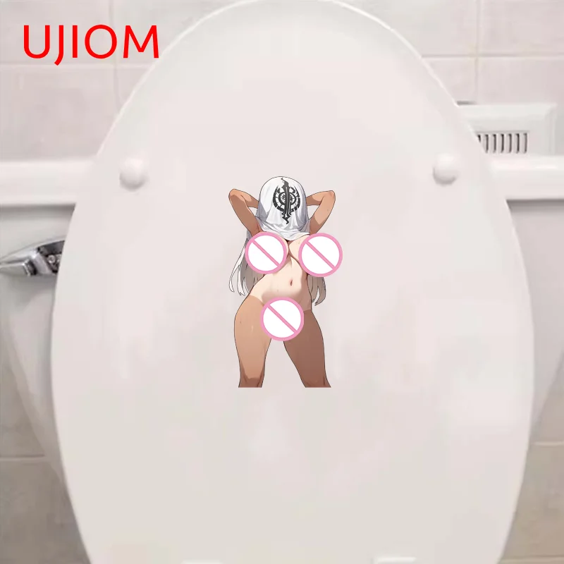 UJIOM Ghost Big Boobs Girl Alluring Pose Wall Sticker NSFW Anime Solar Panel Wardrobe Decal Cool Adhesive Home Accessorie