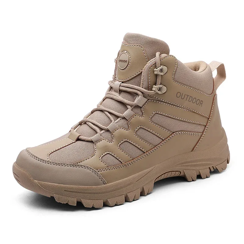 

Casual And Fashionable Large-Sized Hiking , Desert Waterproof Work Safety Shoes, Men'S Outdoor Boots