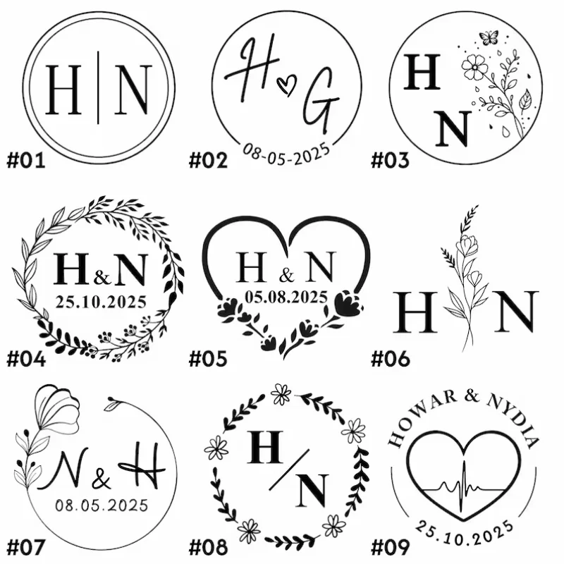 Custom Wedding initials Stamps Personalized LOGO Metal Stamp Custom Wax Seals Stamps Customize Your Own Logo Gift Invitation