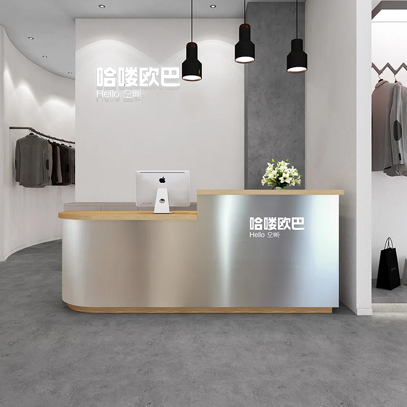 

Modern Coffee Reception Desk Waiting Beauty Massage Spa Luxurious Desk Foot Podium Reception Beauty Commercial Furniture