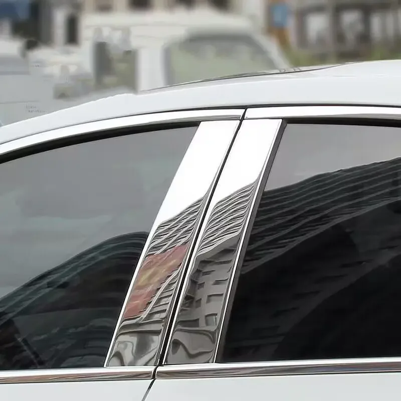 6Pcs Stainless Steel Chrome Pillar Trim Door Cover Post for Cadillac XTS 13-19