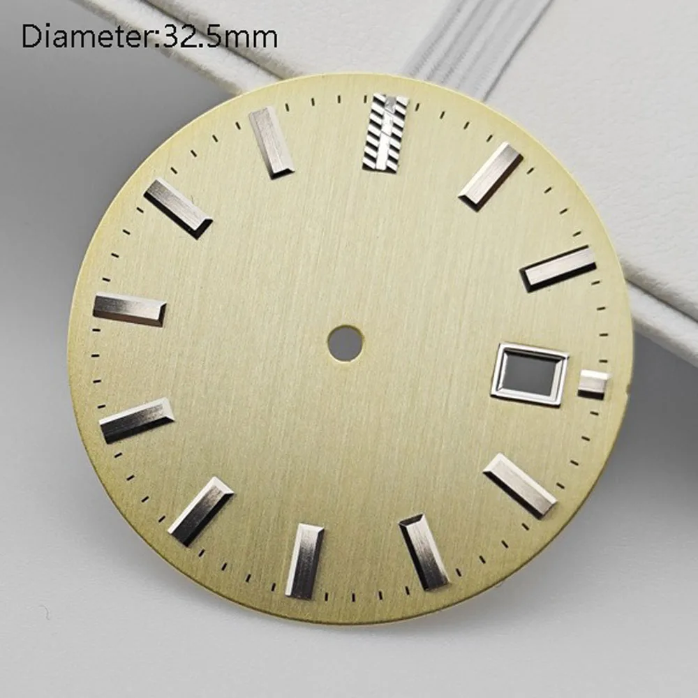 32.5mm nh35 dial luz azul oliva drab king eiko dial nh35 adequado para nh35 movimento automático sje089j1 watchmod personalizar logotipo