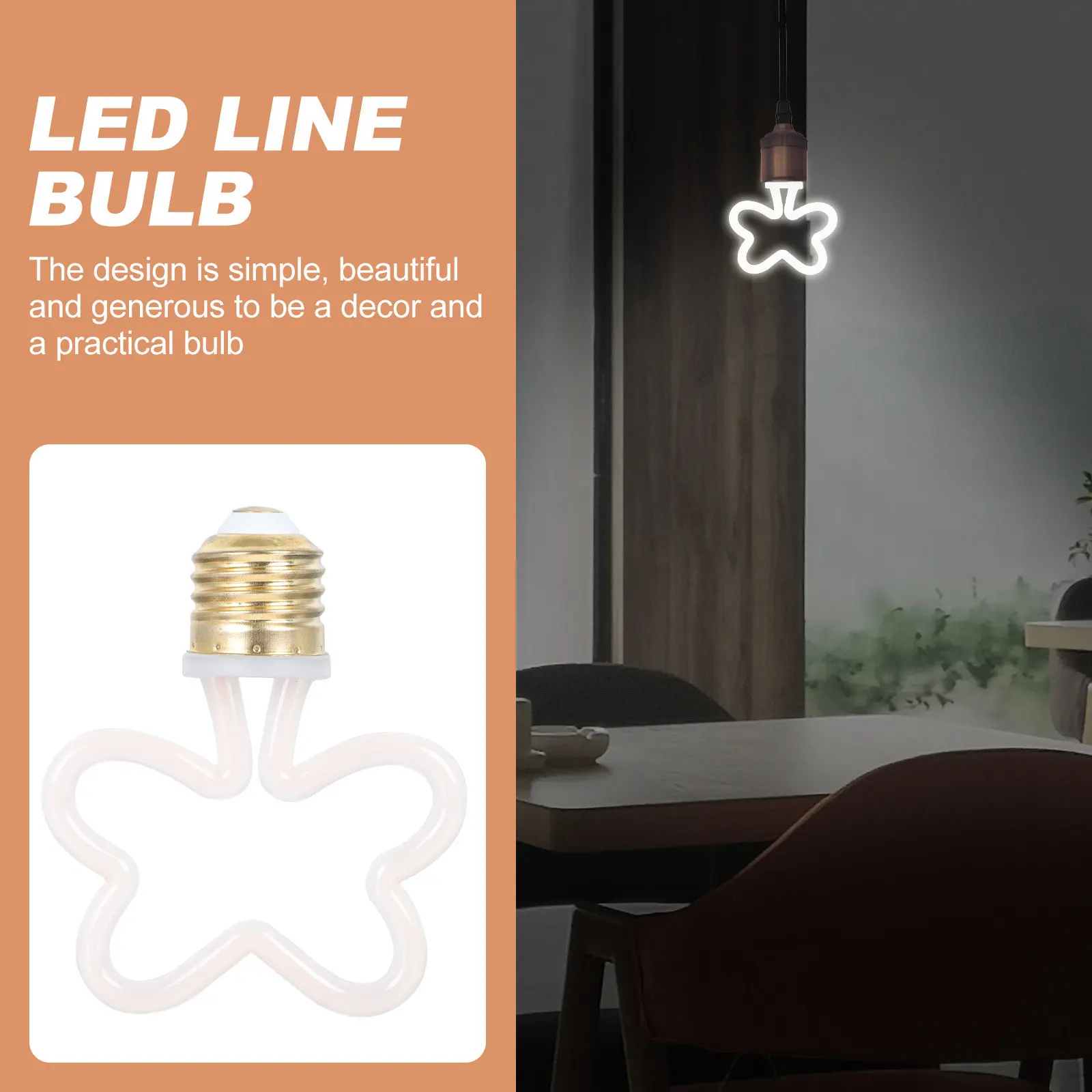 

1 шт. Ретро-лампа с винтажной светодиодной нитью, теплый белый свет, аксессуар для домашнего декора, освещение для гостиной и спальни