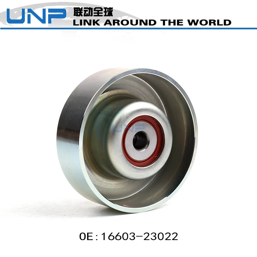 16603-23022 Idler Pulley for TOYOTA YARIS RUSH VIOS bB 2005-2016, DAIHATSU Sirion Terios Materia, OE: 16603-23021 16603-23020