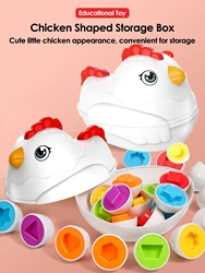 12pc Matching Eggs Montessori Sensory Baby Toys Easter Eggs Chicken Colors Shapes Sorter Learning Educational Toy For Kids Gifts