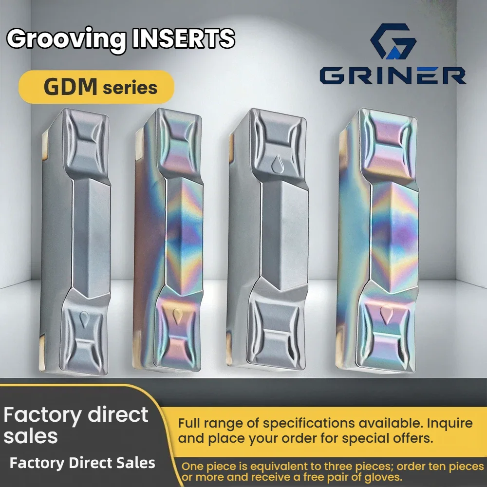 CNC insert slotting insert GDM2020N-020PM/3020N/4020N - Made of wear-resistant and durable stainless steel, with high hardness.