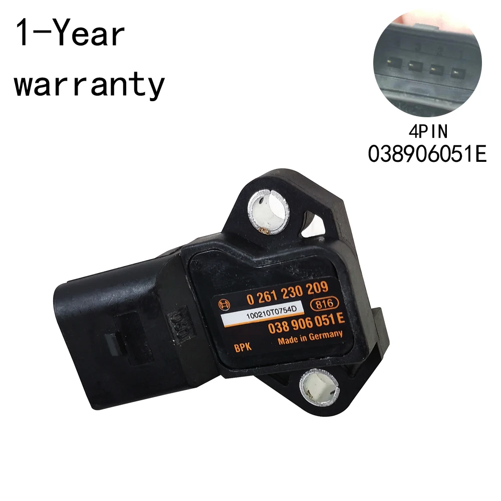 Lntake pressure sensor For Audi A4L A6L Q5 A4 S4 A6 S6 A5 S5 VW Multivan 038906051E