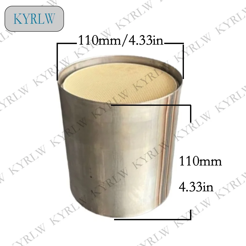 

Car Accessories Exhaust System 400 Cell Euro3/4/5 110*110mm Ceramic Catalyst With Metal Honeycomb Exhaust Filter