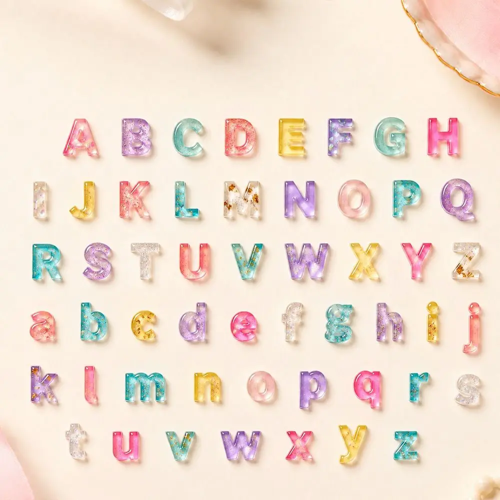 Silicone Letter Epoxy Mold Non-stick DIY Mini Letter Crystal Mould Heat-resistant Resin Key Pendant Mold for Jewelry Accessories