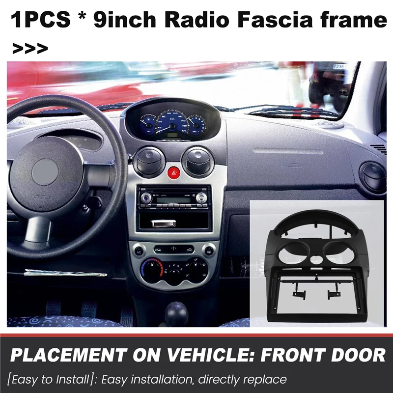 

Highly Recommended 9Inch Radio Fascia Frame For Spark Lt 2010-2017 Stereo Panel Dvd Gps Player Frame Dash Mount Kit Be