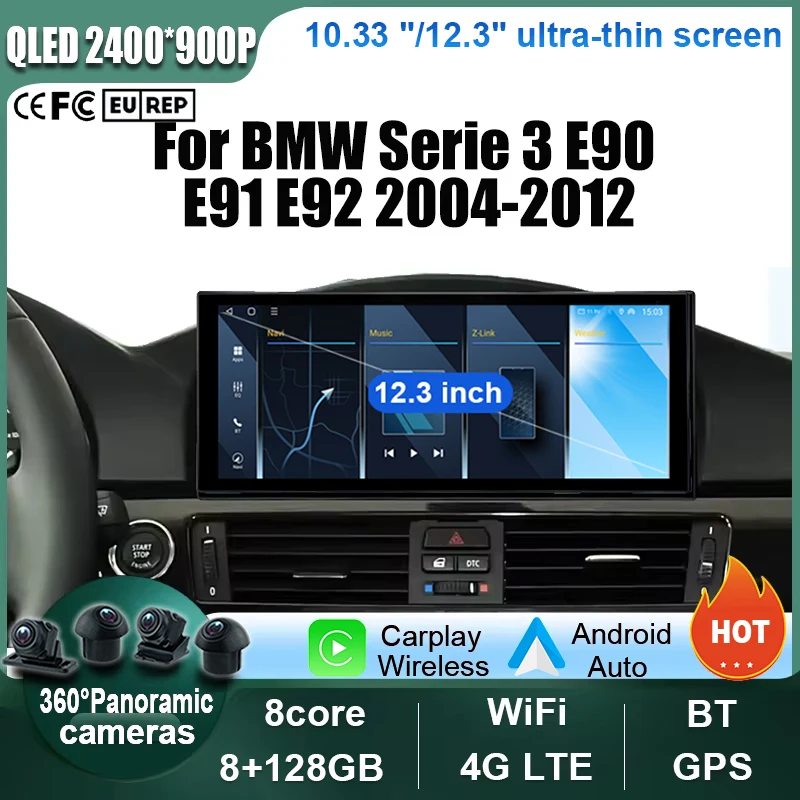 

Car Radio Android 14 For BMW Serie 3 E90 E91 E92 2004 - 2012 Touchscreen Multimedia Video Player Stereo GPS Navi Car Accessories