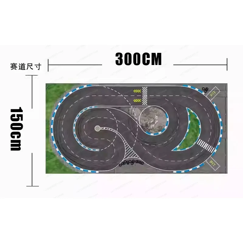 1/28 Scale RC Mosquito Car Drift Track High Simulation Professional Racing Track for Mini RC Car Competition