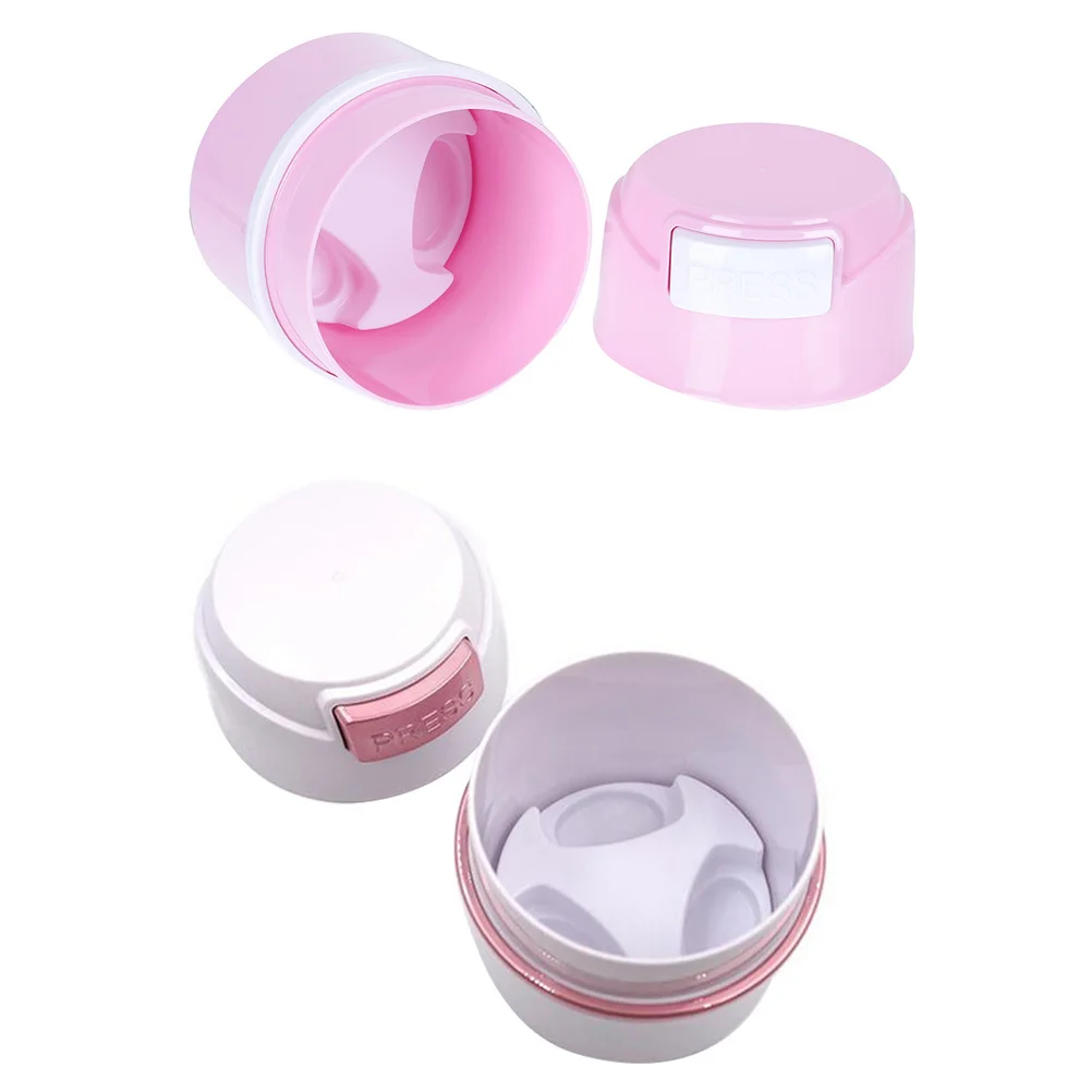 2 個まつげ接着剤収納ボックス大容量除湿プレストップデザインまつげエクステンション接着剤オーガナイザージャーコンテナ