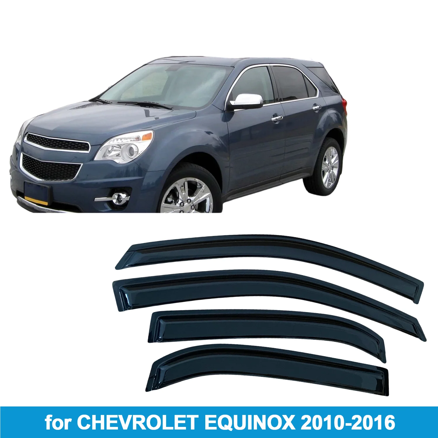 

Оконный козырек для CHEVROLET EQUINOX 2010-2016, защита от дождя, боковой дефлектор, защита от атмосферных воздействий, лента для наружного крепления