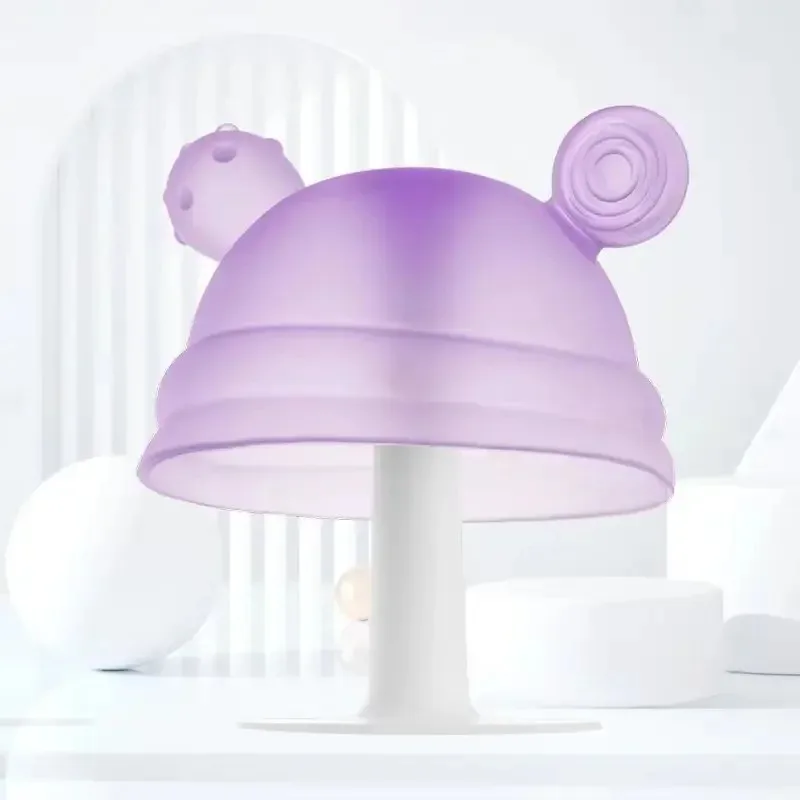 Mushroom Shape Silicone Toothpaste Stick, Portable Tooth Cleaning Stick For Kids Adults, Fun Design Dental Care Tool