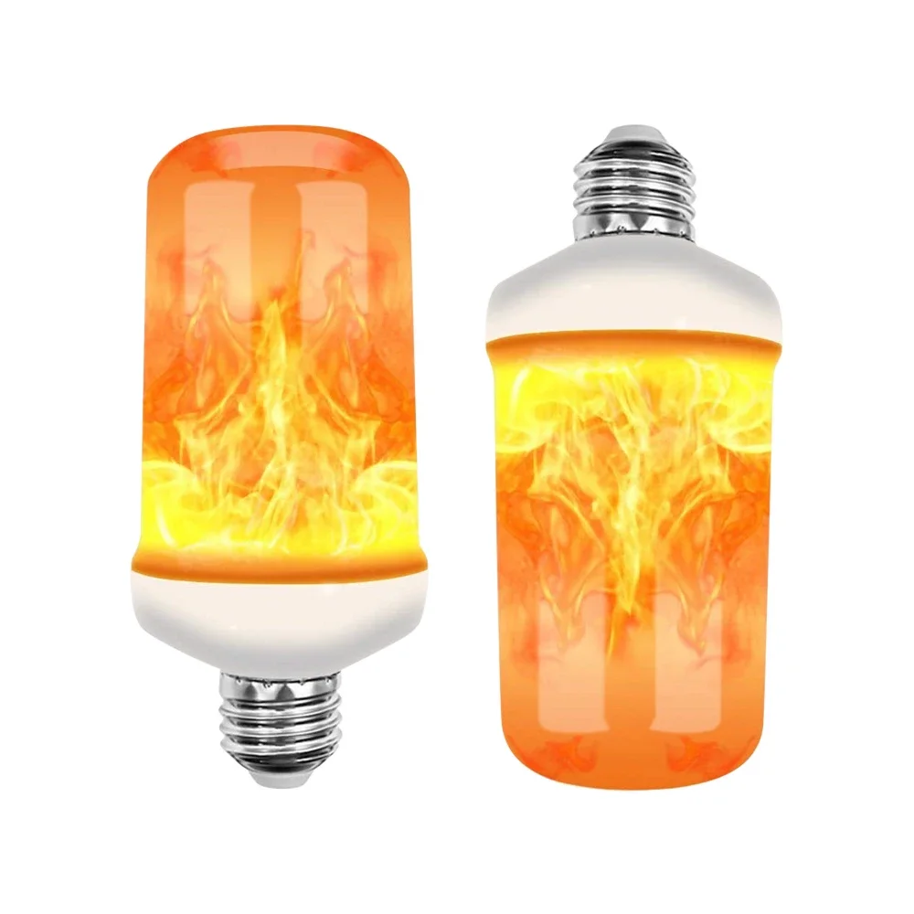 1PCS LED Flame Bulb E14 E12 B22 E27 Fire Lamp LED Candle Bulb 4 Modes Party LED Light Dynamic Flame Effect 85v-265v Home Light