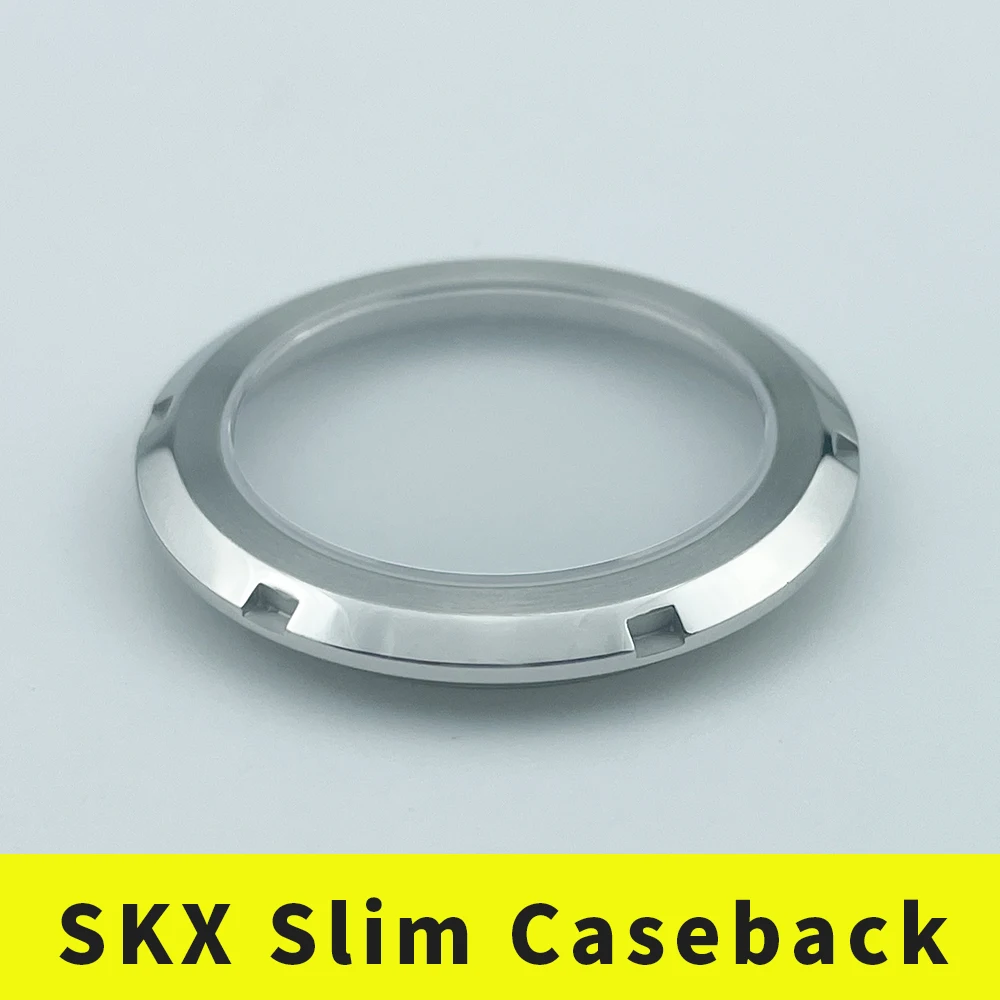 New SKX007 SKX Ultra-Thin Case Back 316L Sapphire Stainless Steel Polished + Brushed Finish With Gasket