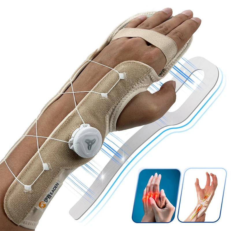 1pcs  Adjustable Hand Splint with Knob for Pain Relief Wrist Finger Carpal Tunnel Stroke Brace Support for Arm