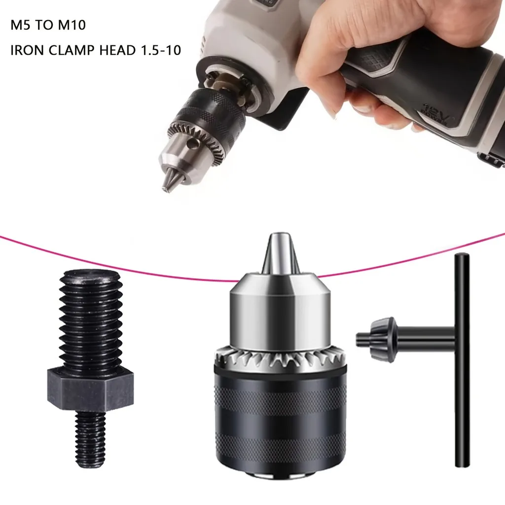 

3Pcs Mini Grinder Adapter Kit – M5-M10 Threads, 1.5-10mm Collet, Universal for Power Tools