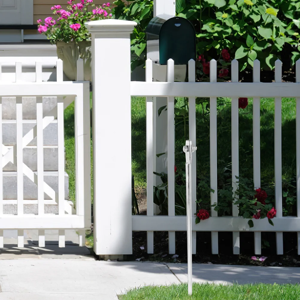 قضيب أرضي حديدي متين، قضيب تأريض محمول للسياج المنزلي، أمان كهربائي، سهل التركيب، براعة رائعة #4