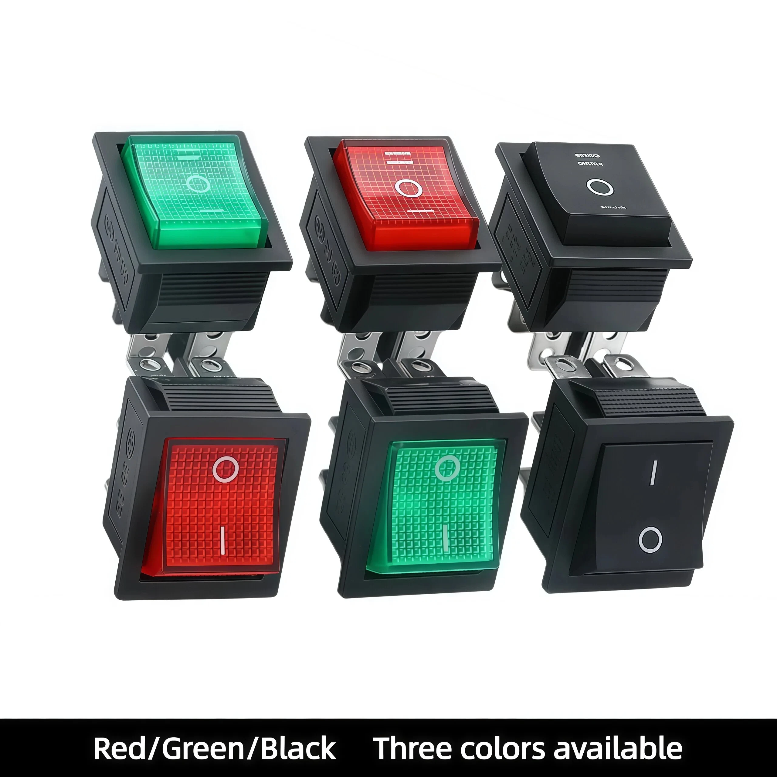 31x25 مللي متر KCD4 الروك التبديل 4 دبابيس 2/3 موقف جهاز كهربائي مع مفتاح الإضاءة 16A 250VAC / 20A 125VAC #1