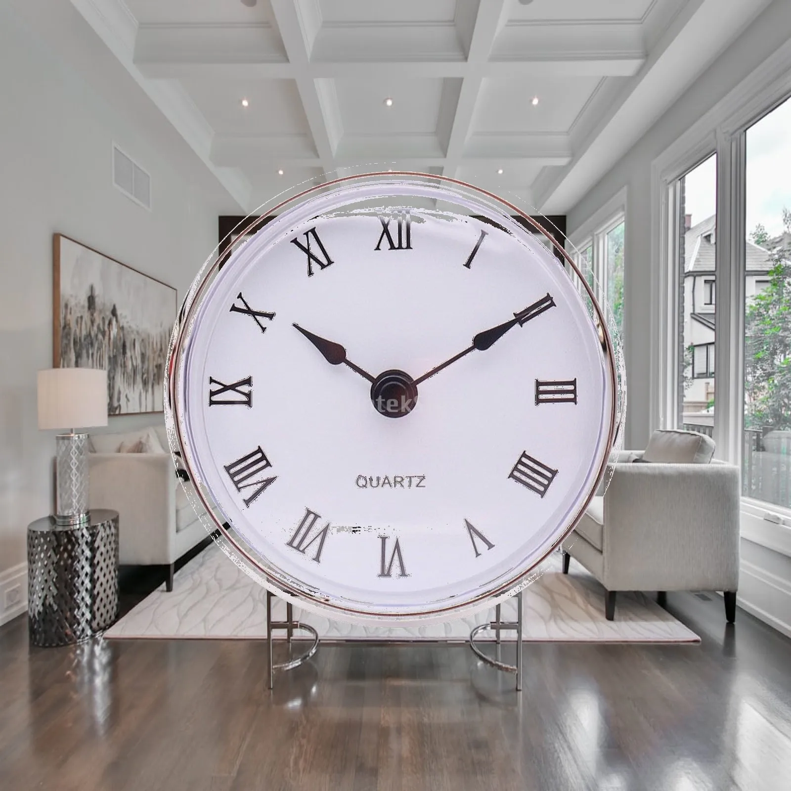 Quartz Clock Insert Battery-Operated Clock Insert with Roman Numerals for Crafters, Craft Projects