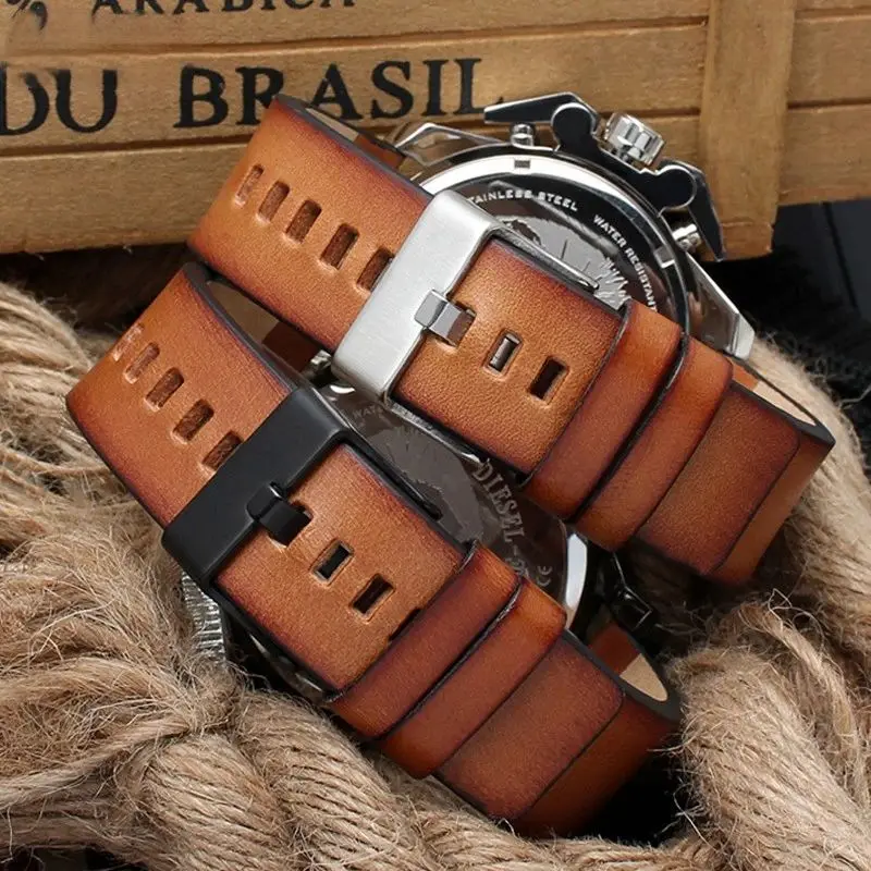 Cowhide watch strap for diesel DZ7406 DZ7408 DZ4476 DZ4343 watch strap 22 24mm 26mm Brown watchband Retro wristband men Bracelet