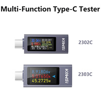 Digital Display Voltage Meter Type-C DC 4-30V 0-12A Current Voltage Capacity Battery Tester Multi-function Voltmeter Ammeter