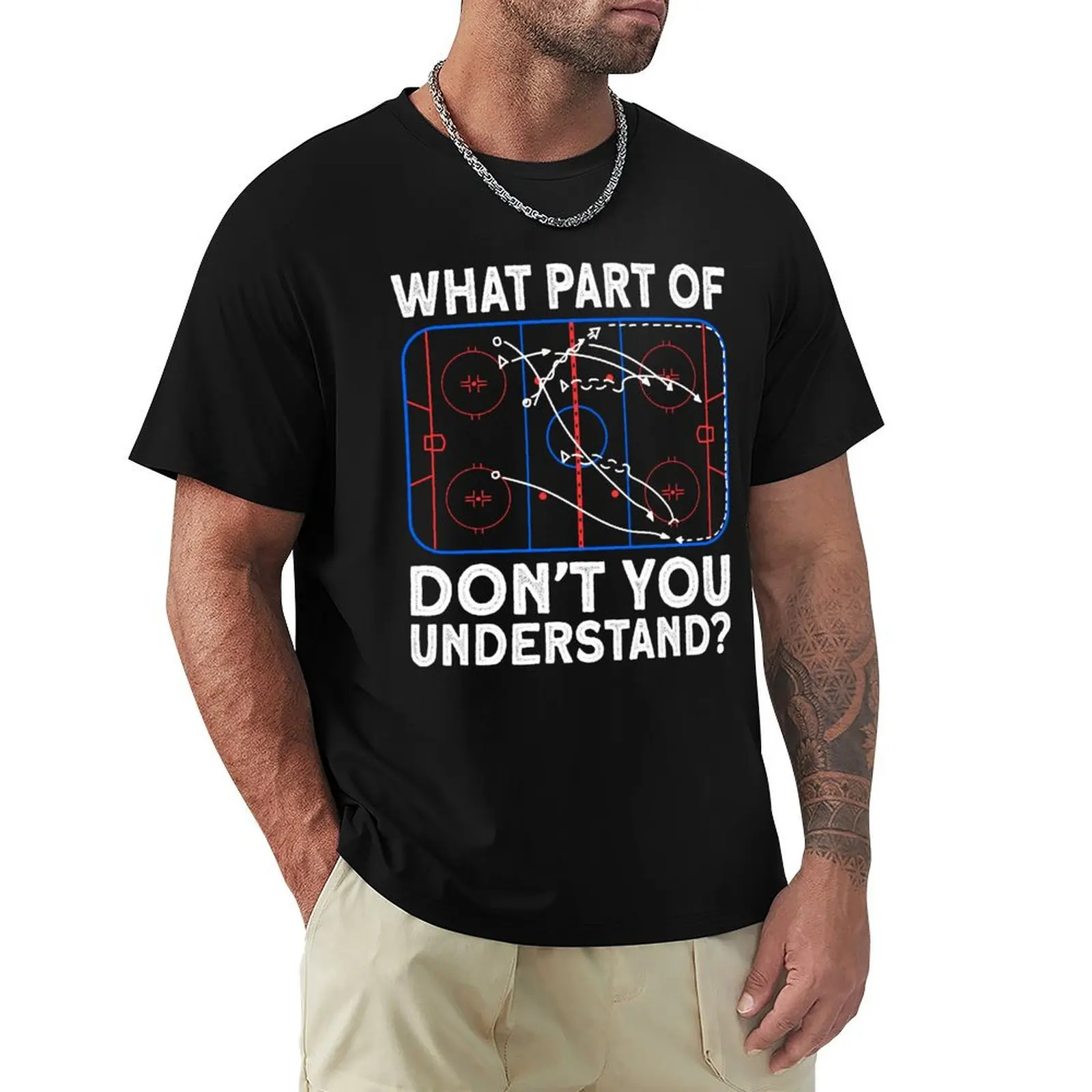 

What part don't understand Hockey Hockey Player T-Shirt anime tshirt blue lock customs design your own t shirts men