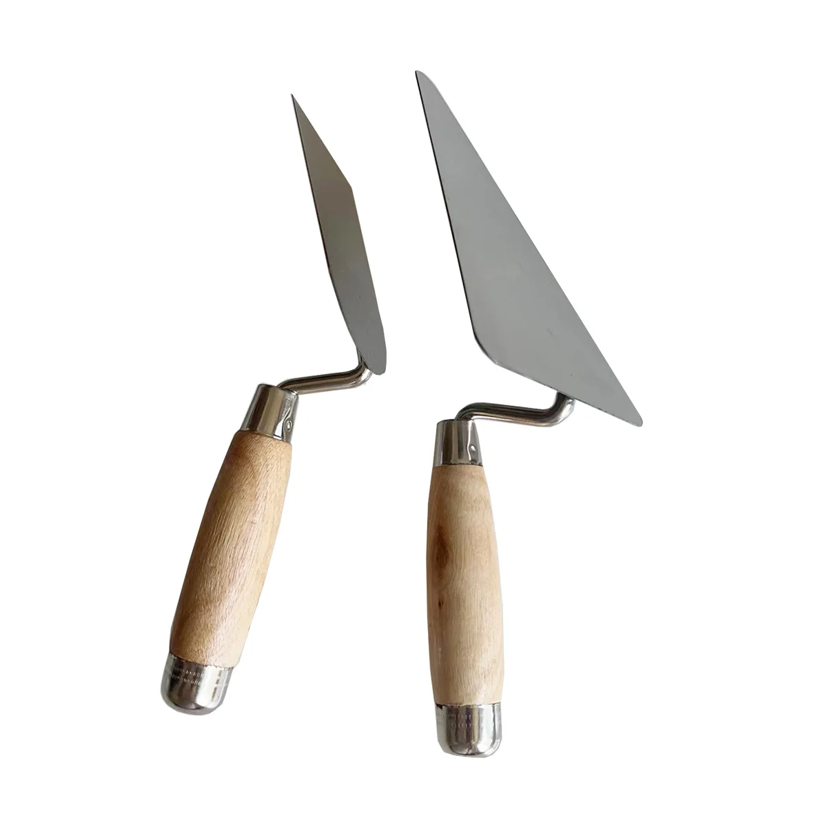 Mason Trowel Shovel Tool Putty Scraping Wall Filling Shovel Wood Handle Stainless Steel Blade Corner Spatula Two Styles