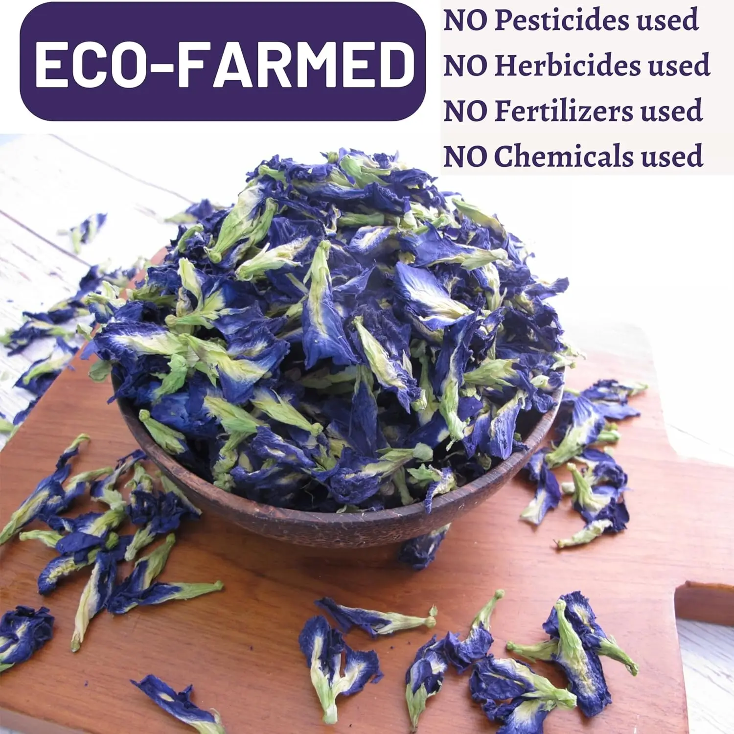High-Quality Natural Dry Butterfly Pea Flower Pure Butterfly Orchid Powder –Blue Food Grade Pigment Experimental Dyeing Pigment