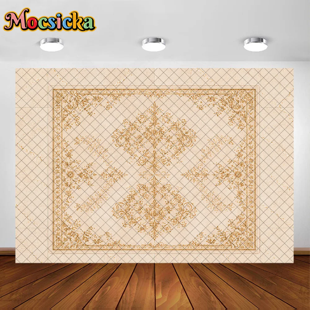Mocsicka 3D Corner Room Photography Backdrop Luxury Palace Fireplace Gift Bear Decoration Kid Xmas Party Portrait Studio Prop