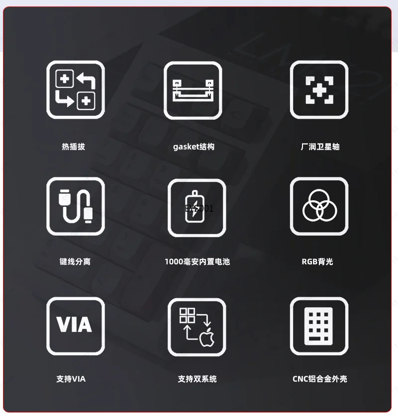 LMK21 Aluminum Mechanical Pad, 21-Key Wireless Kit with VIA Support & RGB