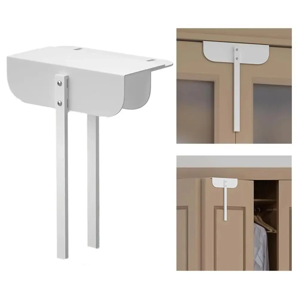 Adjustable Metal Door Lock No Drill Installation Sleek Design Double Door Lock Aluminum Alloy Installation-Free Cabinet Locks