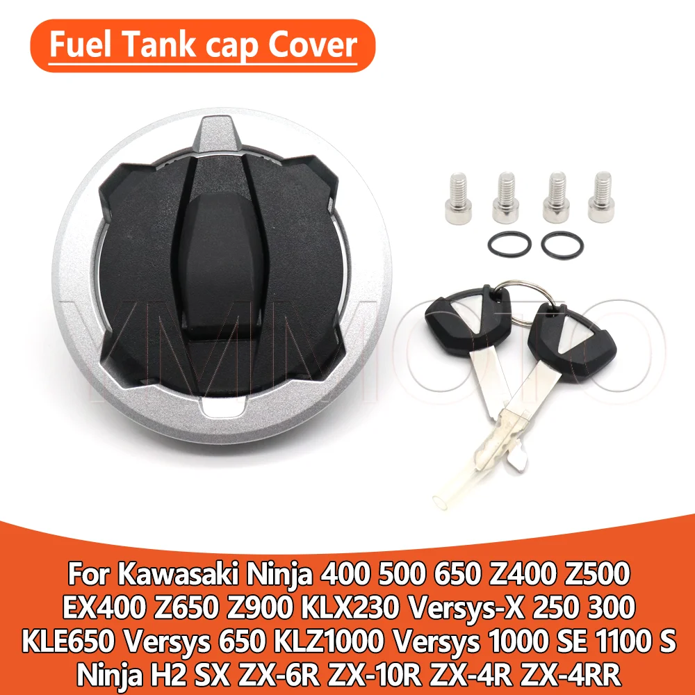 

Запирающаяся крышка топливного бака для мотоциклов Kawasaki Ninja 400, Z400, EX400, Z500, Z650, Z900, KLX230, Versys, ZR1000, ZX6R, ZX10R, ZX4R