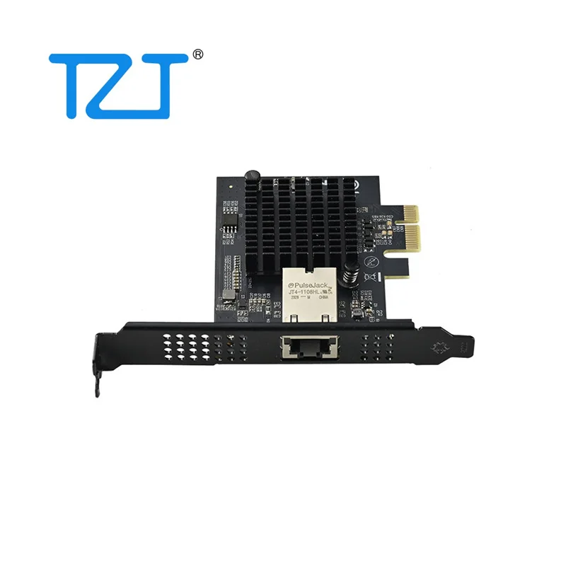 TZT PCIEx1 to Single Port RJ45 10G Gigabit Ethernet Adapter High Speed Network Card 1G/2.5G/5G/10Gbps