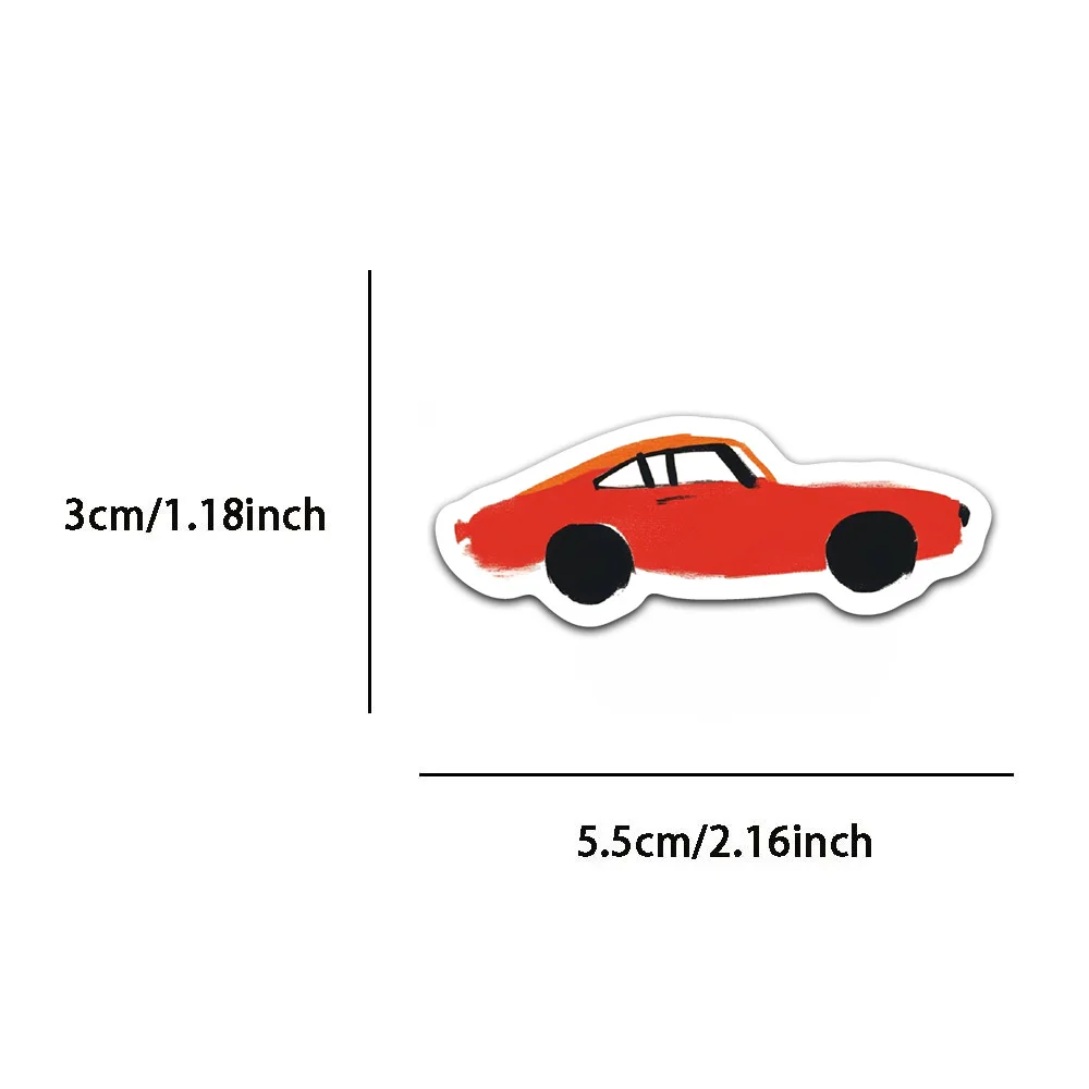 50PCS Bold Minimalist Code Red Stickers Scrapbooking Collage Material Phone Case Wall Notepad Guitar Personalized Decoration