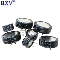 1PCS C Type 5.5V Super Capacitor 0.1F 0.22F 0.33F 0.47F 1F 1.5F 4.0F Button Farad Capacitor New Original