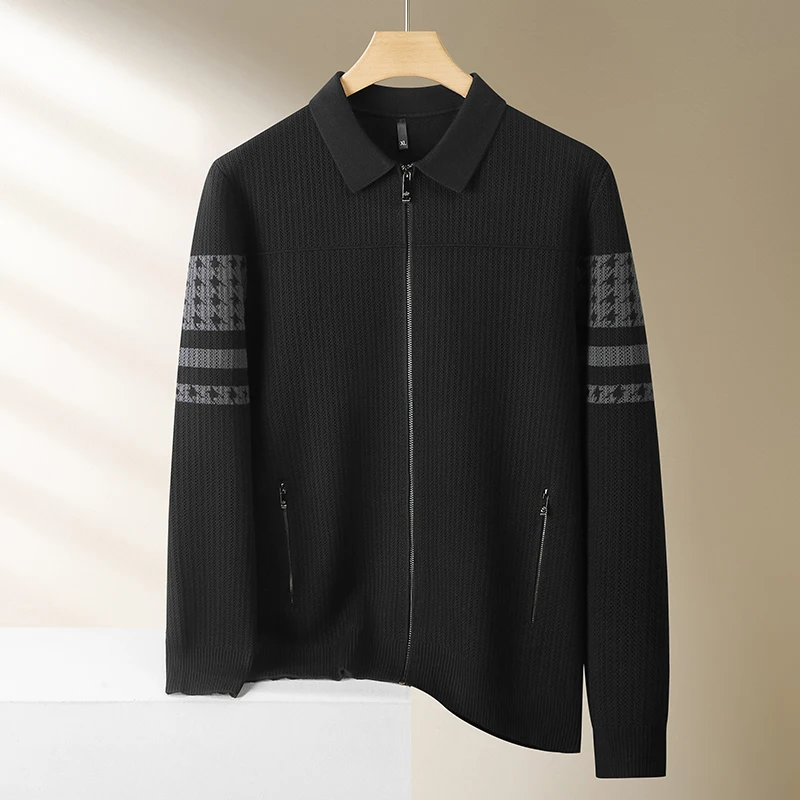 

Men's plus Size Knitted Cardigan Sweater with Zipper Autumn Winter Loose Fit Casual Versatile Comfortable Soft Long Sve