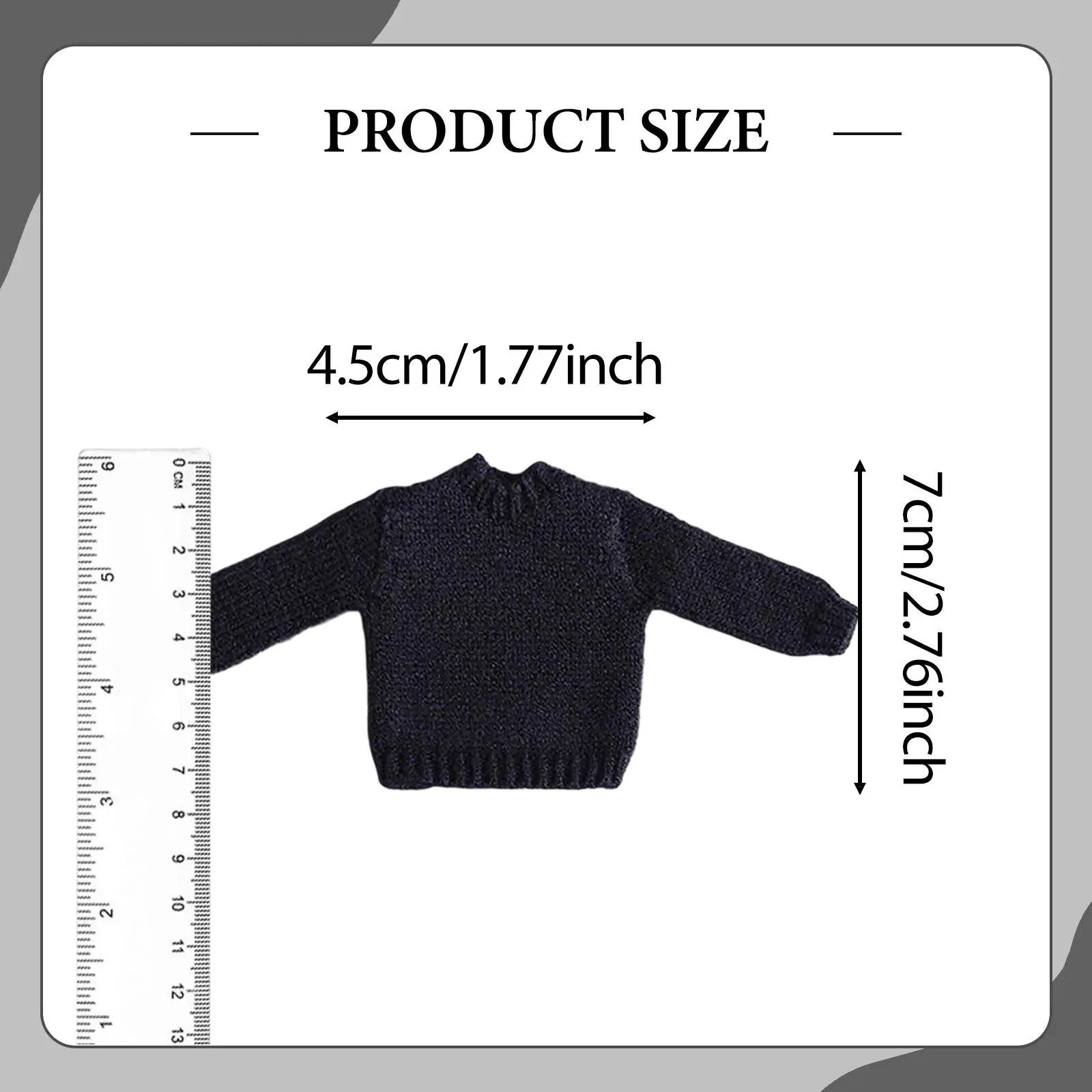 Dollhouse Miniatures Accessories Knit Sweater for 6 Inch Male Action Figures Trendy Doll Clothing Outfit