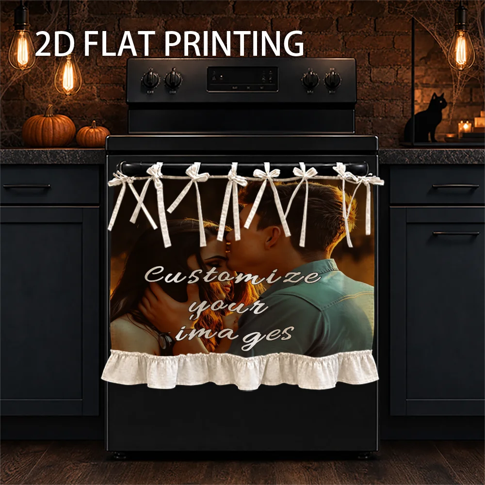 Kitchen apron, custom photo, kitchen appliance dust cover, multifunctional oven protective curtain, suitable for the kitchen, ov