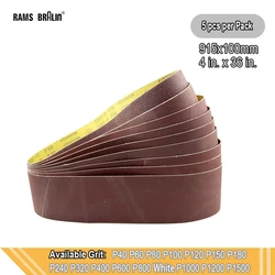 5 adet 915x100mm zımpara kayışları P40-P1500 aşındırıcı ekran bant 4