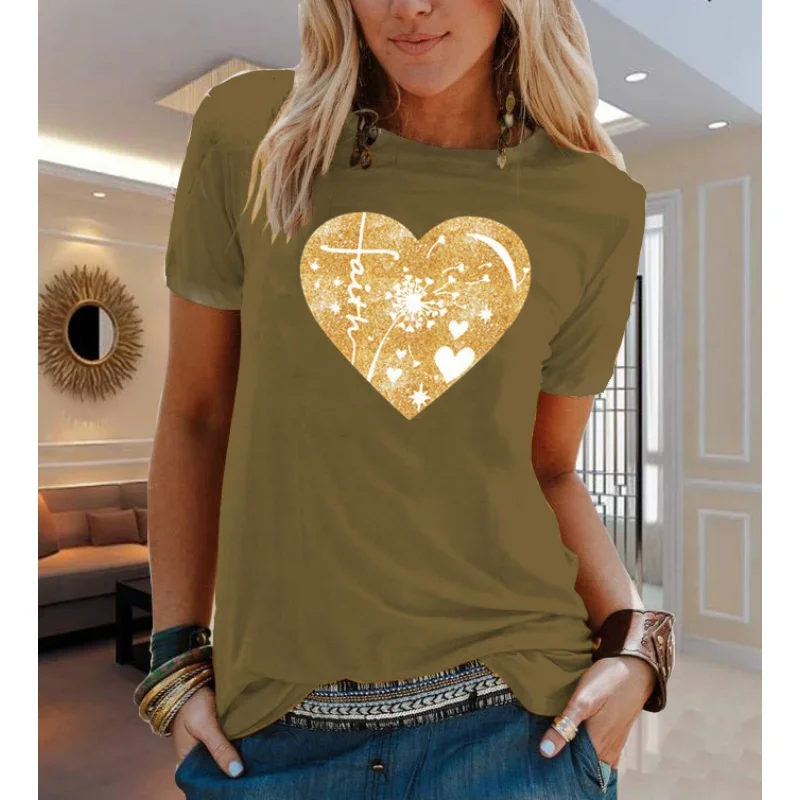 القطن 100% الحيوان زهرة الأبجدية نمط مطبوعة تي شيرتات قصيرة الاكمام المرأة موضة عادية بنات بنين قمصان الأطفال #5