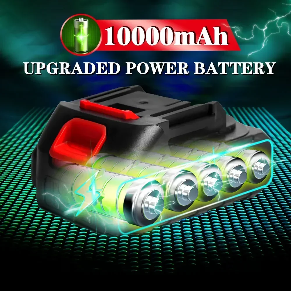 充電式リチウム電池,20v,20000mah/10000mah,電動工具用LED付き